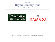 Tablet Screenshot of bayoucountryinns.com